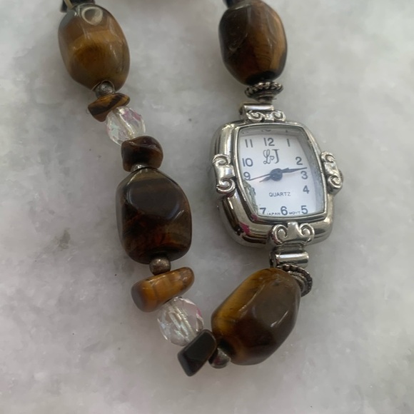 Women’s Watch Quartz Beaded Bracelet Brand New Battery L J Japan Movement - Picture 3 of 4